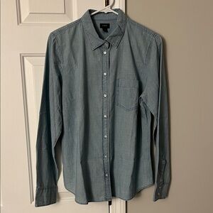 J.Crew Factory Women’s Chambray Button Down Shirt (Size L)